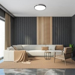 Lubinis šviestuvas Malin LED 48W 3000-6500K CCT keičiama balta spalva (Juoda, Pilka)