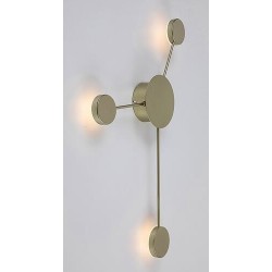 Sieninis šviestuvas Amadeo LED 10W 3000K Šilta balta (Aukso)