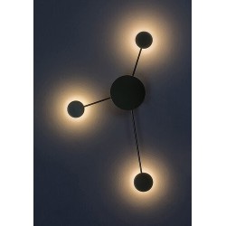 Sieninis šviestuvas Amadeo LED 10W 3000K Šilta balta (Aukso)