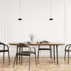 Pakabinamas šviestuvas Nivaro LED 28W 3000K Šilta balta (Juoda)