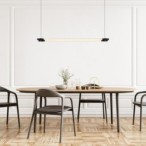 Pakabinamas šviestuvas Nivaro LED 28W 3000K Šilta balta (Juoda)