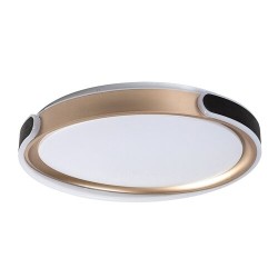 Lubinis šviestuvas Jindri LED 48W 3000-6500K CCT keičiama balta spalva (Juoda, Aukso)