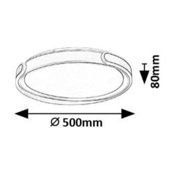 Lubinis šviestuvas Jindri LED 48W 3000-6500K CCT keičiama balta spalva (Juoda, Aukso)