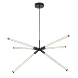 Pakabinamas šviestuvas Nivaro LED 36W 3000K Šilta balta (Juoda)