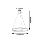 Pakabinamas šviestuvas Niloo LED 40W 4000K Neutrali balta (Juoda)