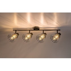 Lubinis šviestuvas Emerencia E14 4x MAX 40W (Juoda)