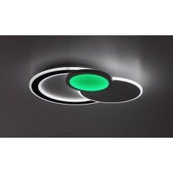 Lubinis šviestuvas Stavros LED 40W 3000-6500K CCT keičiama balta spalva (Juoda)