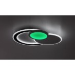 Lubinis šviestuvas Stavros LED 40W 3000-6500K CCT keičiama balta spalva (Juoda)
