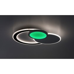 Lubinis šviestuvas Stavros LED 40W 3000-6500K CCT keičiama balta spalva (Juoda)