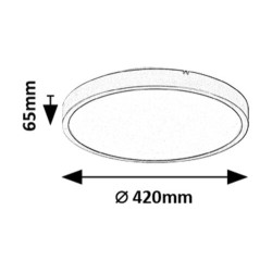 Lubinis šviestuvas Alenzo LED 36W 3000-6000K CCT keičiama balta spalva (Juoda)