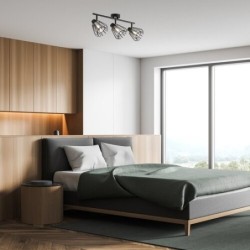 Lubinis šviestuvas Emerencia E14 3x MAX 40W (Juoda)