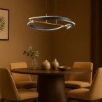 Pakabinamas šviestuvas Adalind LED 40W 3000K Šilta balta (Juoda, Aukso)