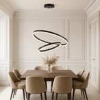 Pakabinamas šviestuvas Isaure LED 80W 3000, 4000, 6500K CCT keičiama balta spalva (Juoda)
