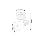 Lubinis šviestuvas Soma E14 1x MAX 40W (Juoda)