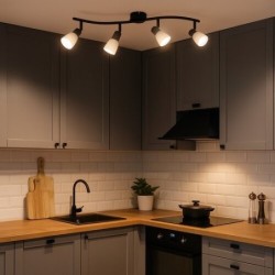 Lubinis šviestuvas Soma E14 4x MAX 40W (Juoda)