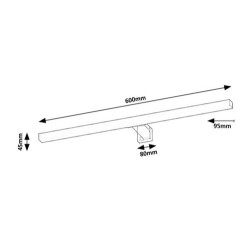 Sieninis šviestuvas Oliro LED 9W 4000K Neutrali balta (Juoda)