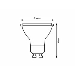 LED lemputė GU10 SMD-LED 7W 3000K Šilta balta