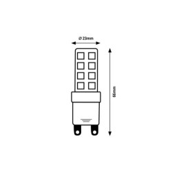 LED lemputė G9 SMD-LED 9W 3000K Šilta balta