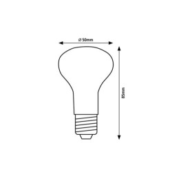 LED lemputė E14 Filament-LED 4W R50 3000K Šilta balta