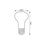 LED lemputė E14 Filament-LED 4W R50 3000K Šilta balta