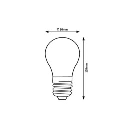 LED lemputė E27 Filament-LED 12W A60 3000K Šilta balta