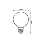 LED lemputė E27 Filament-LED 12W G95 3000K Šilta balta