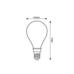 LED lemputė E14 Filament-LED 6W G45 4000K Neutrali balta