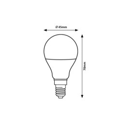 LED lemputė E14 SMD-LED 5W G45 4000K Neutrali balta