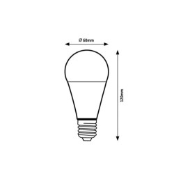 LED lemputė E27 SMD-LED 7W A60 3000K Šilta balta