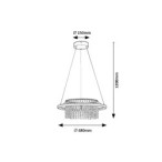 Pakabinamas šviestuvas Maribell LED 40W 3000, 3500, 4000K CCT keičiama balta spalva (Juoda)