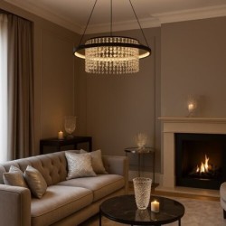 Pakabinamas šviestuvas Maribell LED 40W 3000, 3500, 4000K CCT keičiama balta spalva (Juoda)