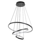 Pakabinamas šviestuvas Beliza LED 90W 3000, 4000, 6500K CCT keičiama balta spalva (Juoda)