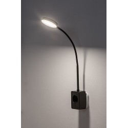 Naktinis šviestuvas Tivro LED 4W 3000, 4000, 6000K CCT keičiama balta spalva (Juoda)