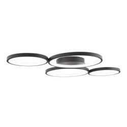 Lubinis šviestuvas Maxlight Velvet, Integruotas LED, 67W, Šilta balta, Juodas