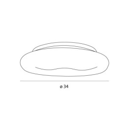 Lubinis šviestuvas Maxlight Duo 10W, Ø34cm, Baltas