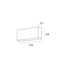Paviršinis šviestuvas Maxlight X-line 8W Integruotas LED Baltas