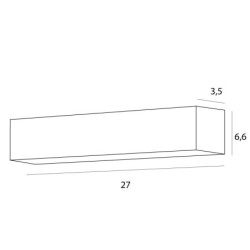 Linijinis šviestuvas Maxlight X-line Integruotas LED 14W Baltas