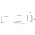 Linijinis šviestuvas Maxlight X-line Integruotas LED 14W Baltas