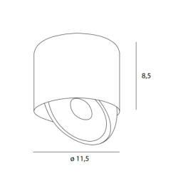 Taškinis šviestuvas Maxlight Vector 10W Baltas