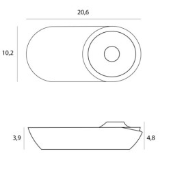 Taškinis šviestuvas Maxlight Vector 10W 3000K Baltas