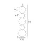 Toršeras Maxlight Tama Integruotas LED 25W Juoda, Balta