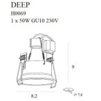 Įleidžiamas lubinis šviestuvas Maxlight Deep GU10 Baltas