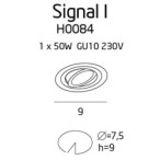 Įleidžiamas šviestuvas Signal I 1xGU10 Baltas
