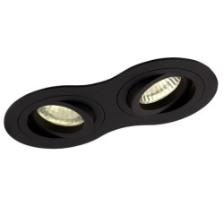 Įleidžiamas lubinis šviestuvas Maxlight Signal II 2xGU10 Juodas