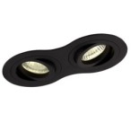 Įleidžiamas lubinis šviestuvas Maxlight Signal II 2xGU10 Juodas