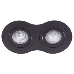 Įleidžiamas lubinis šviestuvas Maxlight Signal II 2xGU10 Juodas