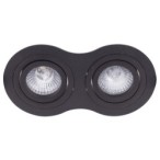 Įleidžiamas lubinis šviestuvas Maxlight Signal II 2xGU10 Juodas