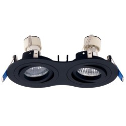 Įleidžiamas lubinis šviestuvas Maxlight Signal II 2xGU10 Juodas
