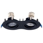 Įleidžiamas lubinis šviestuvas Maxlight Signal II 2xGU10 Juodas