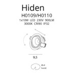 Įleidžiamas šviestuvas Maxlight Hiden Integruotas LED 10W Baltas